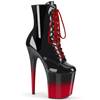 Pleaser - FLAMINGO1020BRH Bottes de plateforme, Pole dance chaussures - Chaussures de pole dance - Noir/Rouge Product image